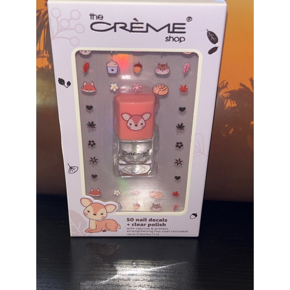The Crème Shop 50 Nail Decals Clear Set Manicure Cute